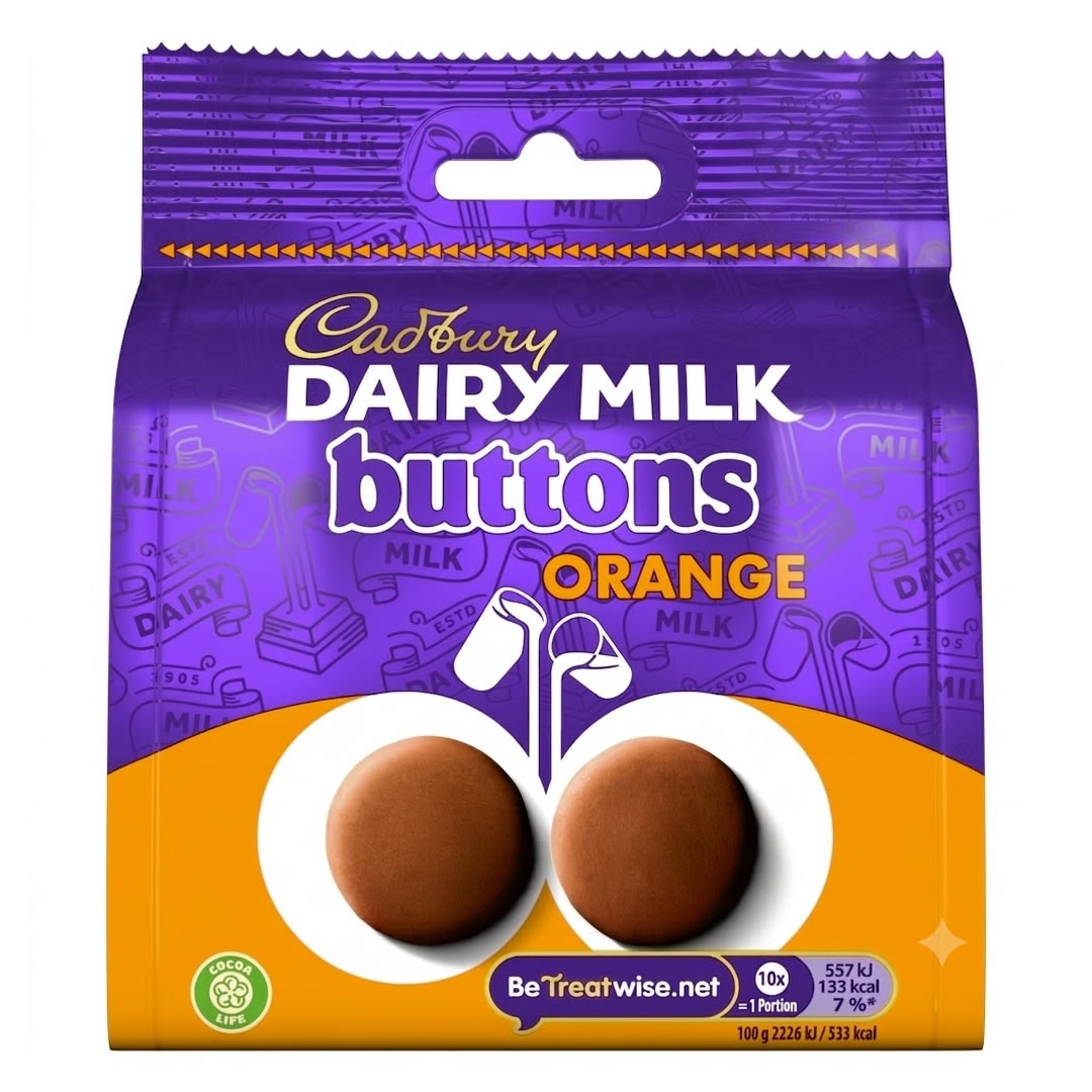 Cadbury Dairy Milk Orange Buttons Chocolate Bag