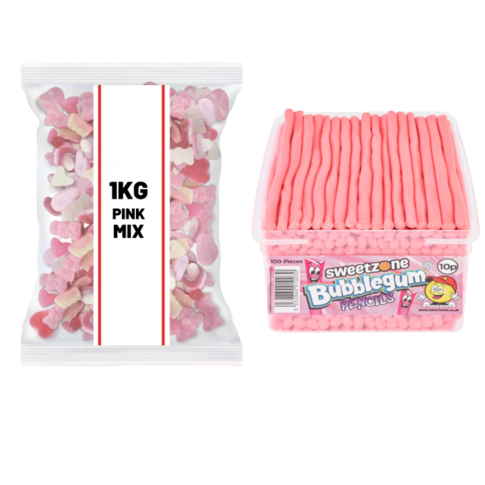 Pink Sweets + Bubblegum Pencils Sweet Bundle