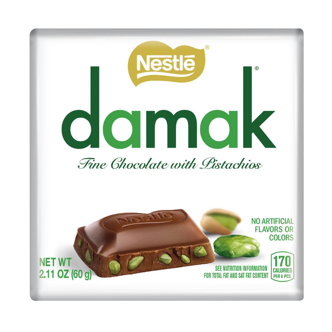 Nestle Damak Milk Chocolate With Pistachios Bar