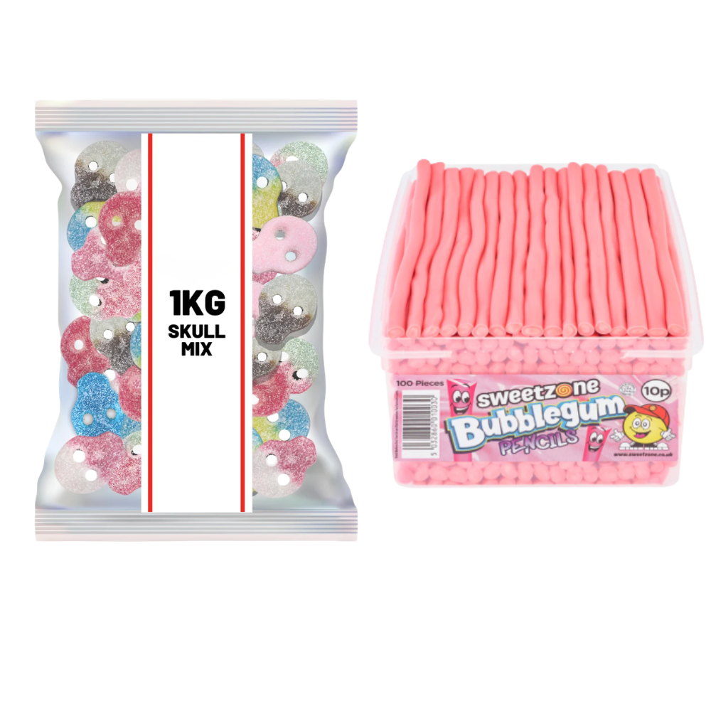 Skull Sweets + Bubbglegum Pencils Bundle