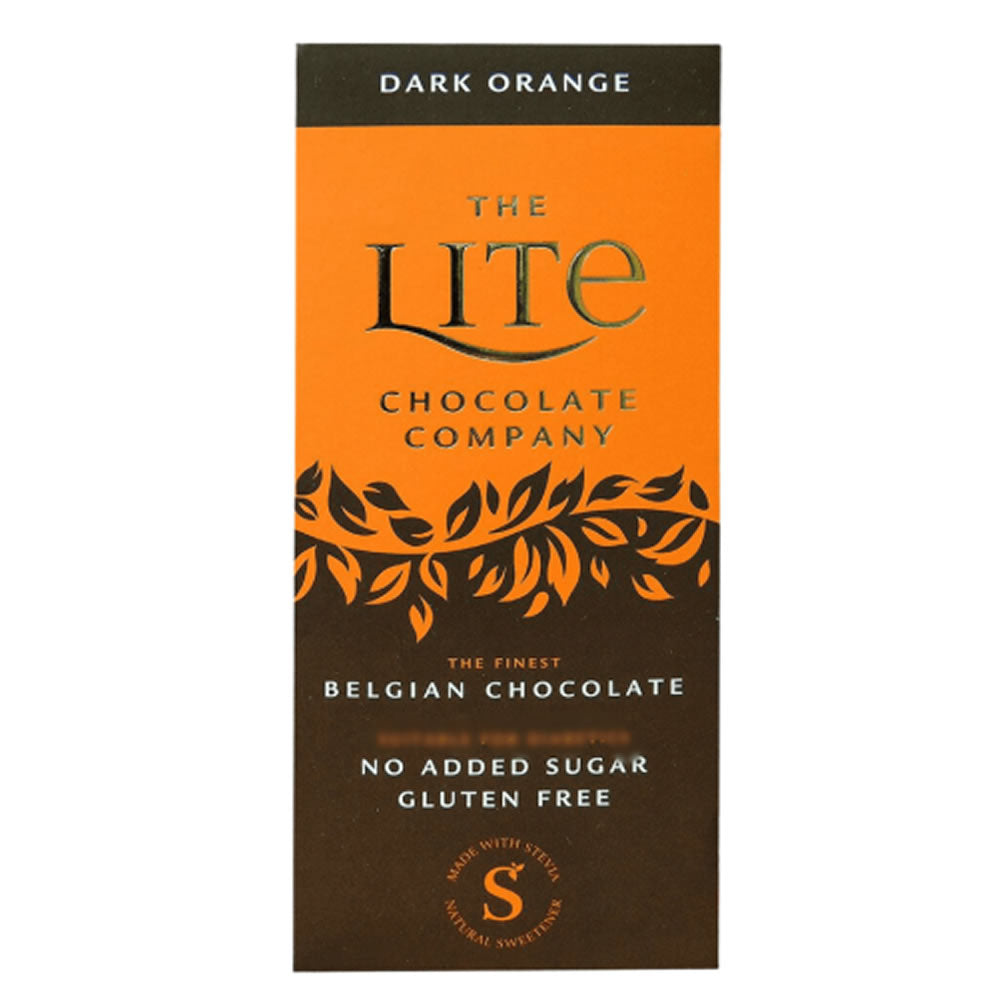 Lite Stevia Dark Orange Chocolate Bar